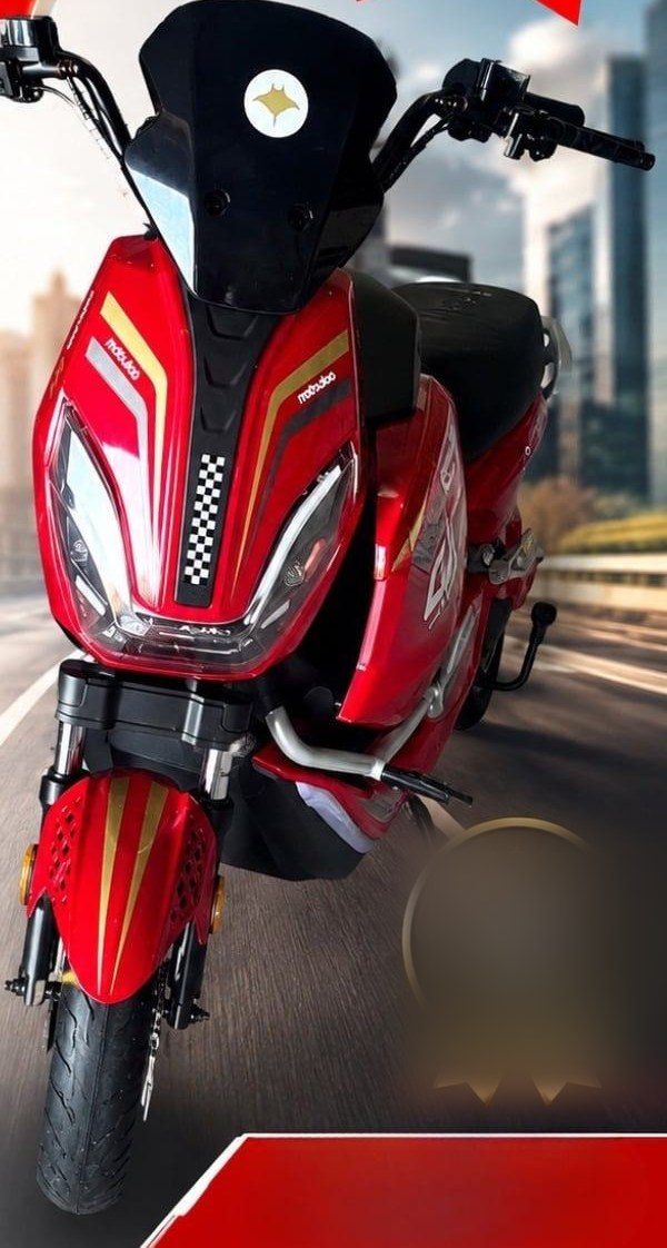 JI SU SG8 e-bike in red, front view